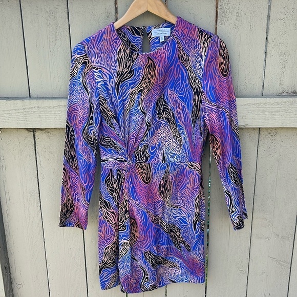 & Other Stories Abstract Zebra Dress Bohemian Festival Animal Print Sz 2 - Picture 1 of 6